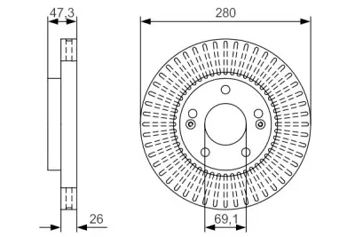 Mayoreo Juego de 2 discos de freno BOSCH 0 986 479 U10 (Sustituye a 0 986 T15 137)